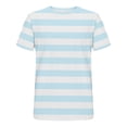 thumbnail image 3 of Dvprdro Mens Oversized Workout Tops Short Sleeve Crew Neck Striped Tees Sports Tees Gym Wear, 3 of 5