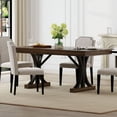 thumbnail image 3 of 71-Inch Rectangular Dining Table with Two Drawers, Wooden Kitchen Table w/Large Tabletop & Sturdy Frame, Large Dining Table for 6-8 with Double Pedestal, for Dining Room, Office, 3 of 6