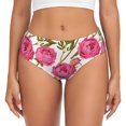 thumbnail image 1 of Kdxio Culottes Taille Haute à Imprimé Fleurs Roses pour Femmes, sous-Vêtements en Coton Anti-Humidité-TTG, 1 of 6