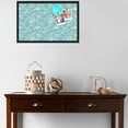 thumbnail image 3 of PinPix 28x18 Custom Cork Bulletin Board Aqua White Poster Board Has a Fabric Style Canvas Finish, Framed in Aqua White, by ArtToFrames (PinPix-1871), 3 of 5