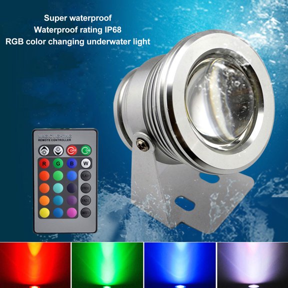 RGB LED Submersible Pond Lights IP68 12V Color Changing Underwater Spotlight For Pool Fountain Garden
