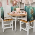thumbnail image 3 of Mermaid Chair Back Covers Set of 1, Ocean Stretch Dining Chair Back Slipcovers Removable Seat Cover for Kitchen Restaurant Hotel Cafe, 3 of 9