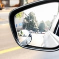 thumbnail image 4 of SHENMO 4 Pack 50mm Rotatable Car Blind Spot Mirror Frameless Round 360°Rotate HD Glass Self Adhesive Convex Rear View Car Side Blind Spot Mirror Exterior for Vehicles, Motorcycle, Truc, 4 of 5