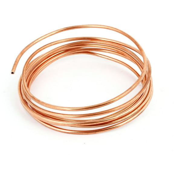 Unique Bargains 2M Length 2.5mm Dia Refrigeration Tubing Coil Copper Tone for Fridge