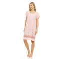 thumbnail image 2 of Lati Fashion Women Nightgowns Short Sleeve Female Nightgowns & Sleepshirts Pink L, 2 of 4