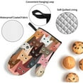 thumbnail image 3 of Cute Cartoon Cats Oven Mitts and Pot Holders Sets Heat Resistant Non Slip Kitchen Gloves Hot Pads with Inner Cotton Layer for Cooking BBQ Baking Grilling, 3 of 6