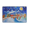 thumbnail image 2 of Trains with Moon Snow Mountains Area Rug Washable 72 x 48 Floor Carpet Mat Non Slip for Bedroom Living Room Kids Room Home Decor, 2 of 7