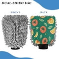 thumbnail image 2 of Qxltty Tomato Orange Pattern Car Wash Mitt 2pcs Scratch Free Lint-Free Antistatic Microfiber 8.07×11.8in, 2 of 8