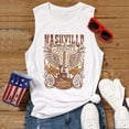 thumbnail image 4 of Bibifish Womens Tank Tops Crew Neck Sleeveless Western Tops Loose Fit Nashville Guitar Wing Graphic Print Casual Basic Tank Tops, 4 of 4