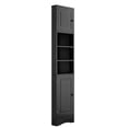 thumbnail image 5 of Resenkos Storage Cabinet,Kitchen,Pantry Cabinet,Multi-Functional Corner Cabinet Tall Bathroom Storage Cabinet with Two Doors and Shelves,Black, 5 of 13