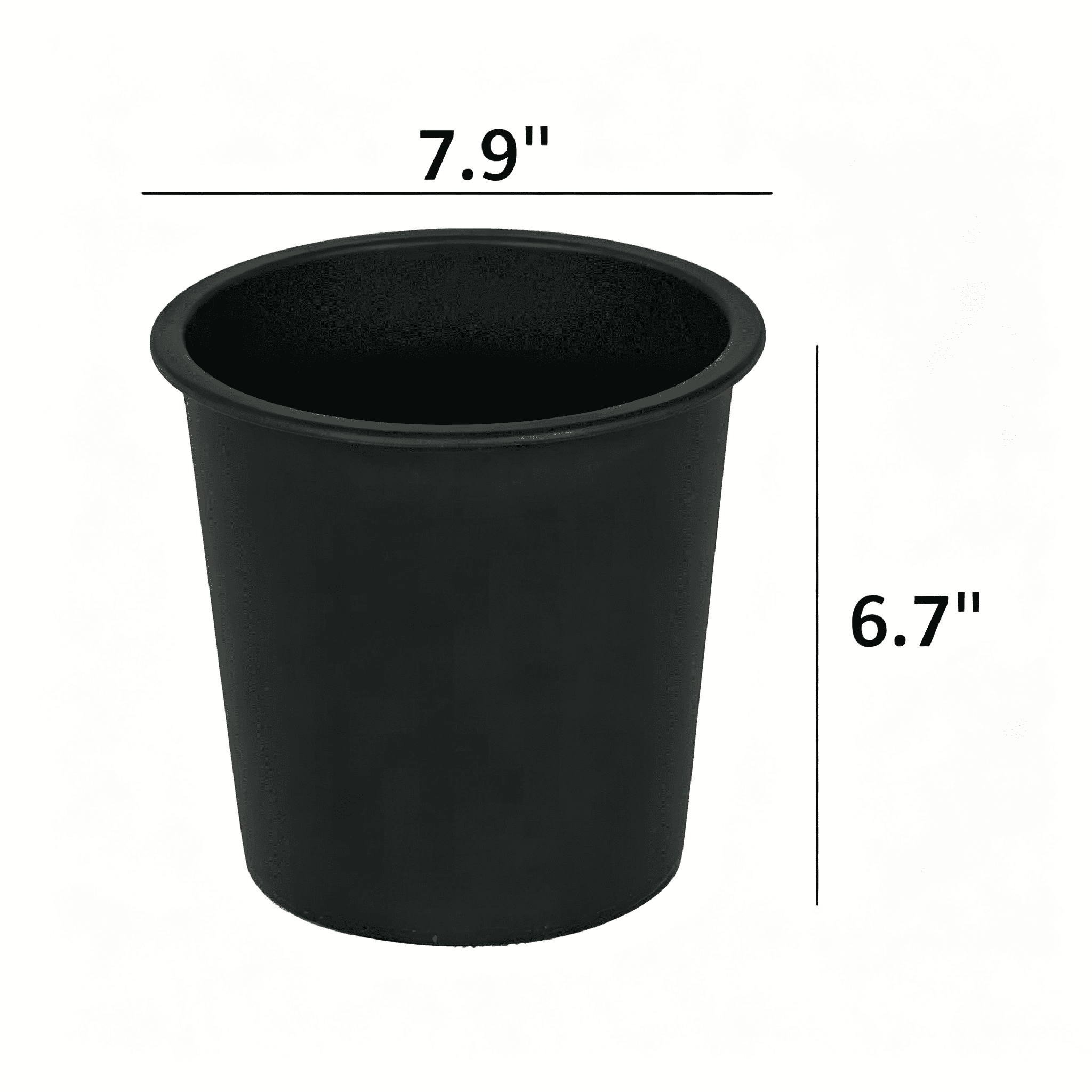 7.9 Inch Round Nursery Plant Pot 5-Pack Garden Plastic Pots with Drainage Hole All-Weather Durable Crack Proof Fade Resistant for Indoor Outdoor Plants
