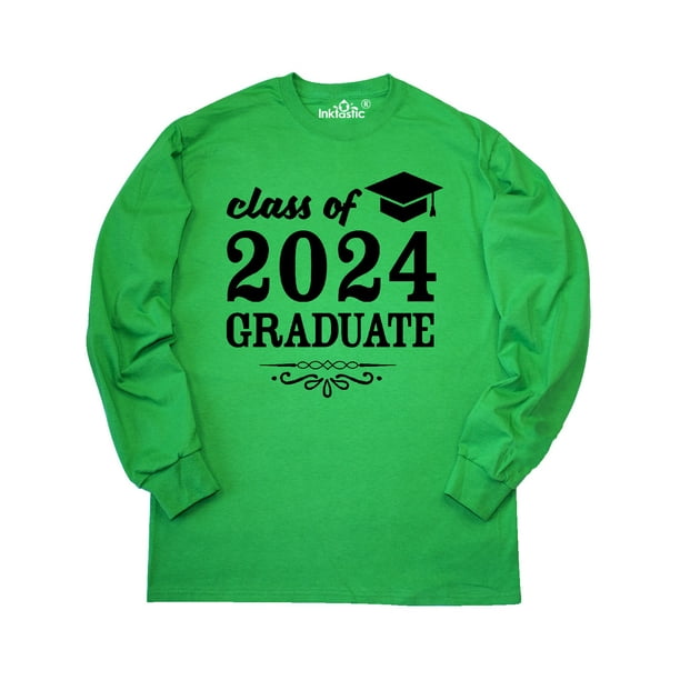 INKtastic Class of 2024 Graduate with Graduation Cap Long Sleeve T