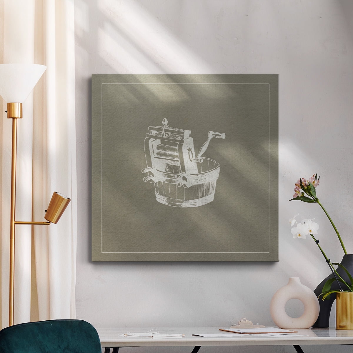 Wexford Home Laundry Tips V-Premium Gallery Wrapped Canvas, 16" x 16" - Ready to Hang