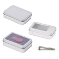 thumbnail image 5 of Rectangle Storage Box Small Storage Box Silver Color Jewelry Key Coin Container Playing Card Box Candy Storage Can, 5 of 8