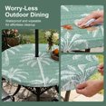 thumbnail image 5 of Round Outdoor Tablecloth with Umbrella Hole and Zipper, Green Palm Tree Tablecloth with Elastic Waterproof, Summer Botanical Tropical Tree Patio Table Covers for 45" - 54" Picnic Pool Tables, 5 of 9