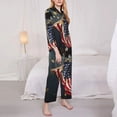 thumbnail image 3 of Fotbe North American Bald Eagle1 Pattern Long Sleeve Pajama Set for Women,Sleepwear Set,2-piece Loungewear Set,Soft PJs Comfy Nightwear with Pockets -XX-Large, 3 of 7