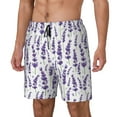 thumbnail image 2 of Fotbe Lavender Flowers Men’s Swim Trunks Quick Dry Swim Shorts Board Shorts with Mesh Lining-X-Large, 2 of 9