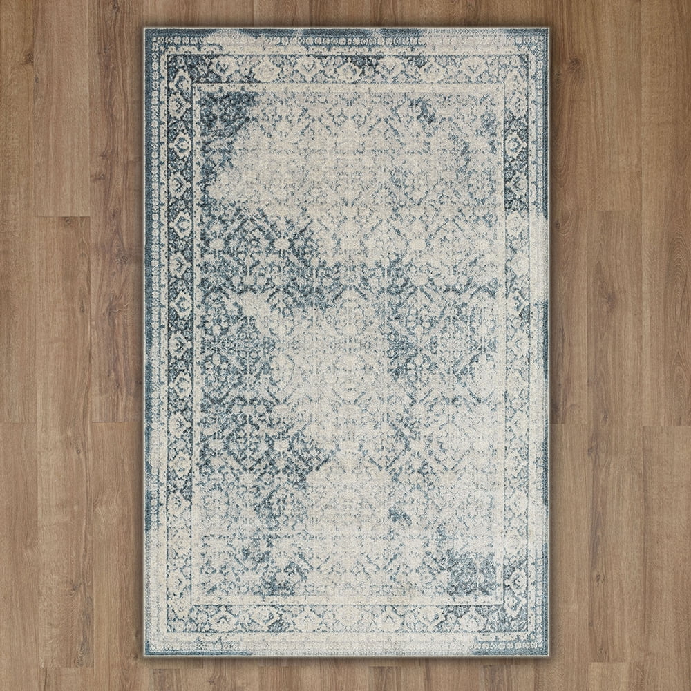 Mohawk Home Vulcan Geometric Indoor Polyester Area Rug, Blue, 3'11" x 6'