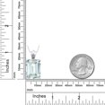 thumbnail image 3 of Gem Stone King 15.83 Ct Sky Blue Simulated Aquamarine White Diamond 925 Sterling Silver Pendant, 3 of 4