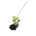 thumbnail image 2 of Artificial Rose Flower Real Looking Black Rose Single Rose Flower Bouquet for Wedding Party Festival, 2 of 8