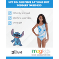 thumbnail image 2 of Disney Lilo & Stitch Little Girls UPF 50+ One Piece Bathing Suit Blue / White, 2 of 5