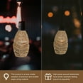thumbnail image 4 of Viveous Rattan Lamp Shade Woven Pendant Light Cover Hanging Lampshade Rope Lamp Chandelier Cover for B& Island, 23x10.5cm, 4 of 10