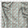 thumbnail image 4 of Soimoi Green Georgette Viscose Fabric Tree Stump & Fox Animal Print Fabric by the Yard 42 Inch Wide, 4 of 5