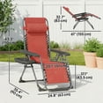 thumbnail image 3 of Outsunny Ensemble de 2 Chaises à Gravité Zéro avec Porte-Gobelet, Appuie-Tête, Rouge Vin, 3 of 10