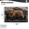 thumbnail image 4 of Stupell Industries Art Deco Cozy Couch Highland Cow Canvas Art, 24 x 16, by Tina LeCour, 4 of 8