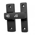 thumbnail image 2 of Cerradura para puerta de granero, 180 degree, luminosa, de aleación de zinc, con tornillos para jardín y baño. Negro, 2 of 9