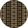 thumbnail image 1 of Ahgly Company Machine Washable Indoor Round Transitional Midnight Gray Area Rugs, 6' Round, 1 of 7