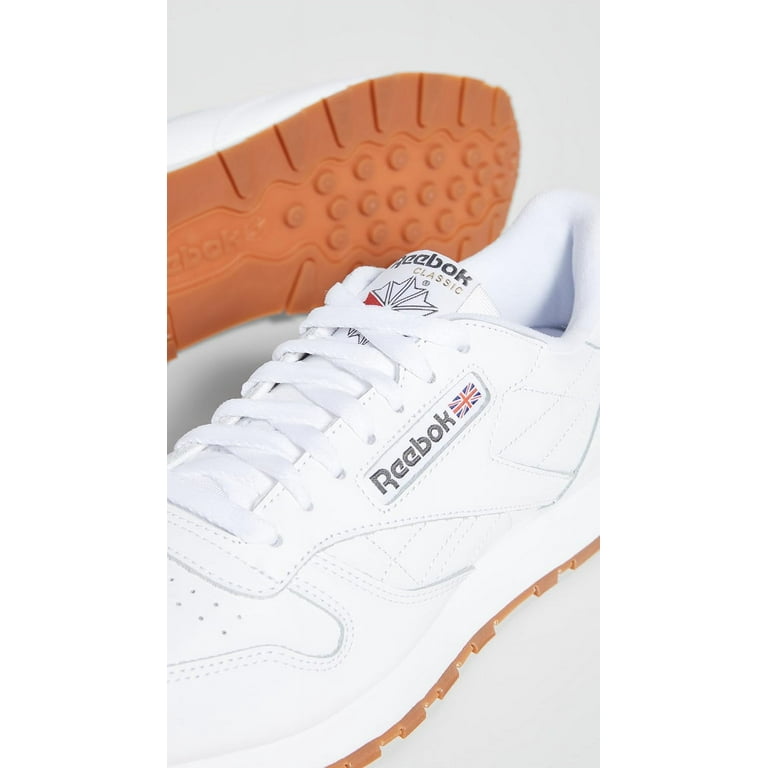 Leather White/Gum Classic Reebok 10 Sneaker
