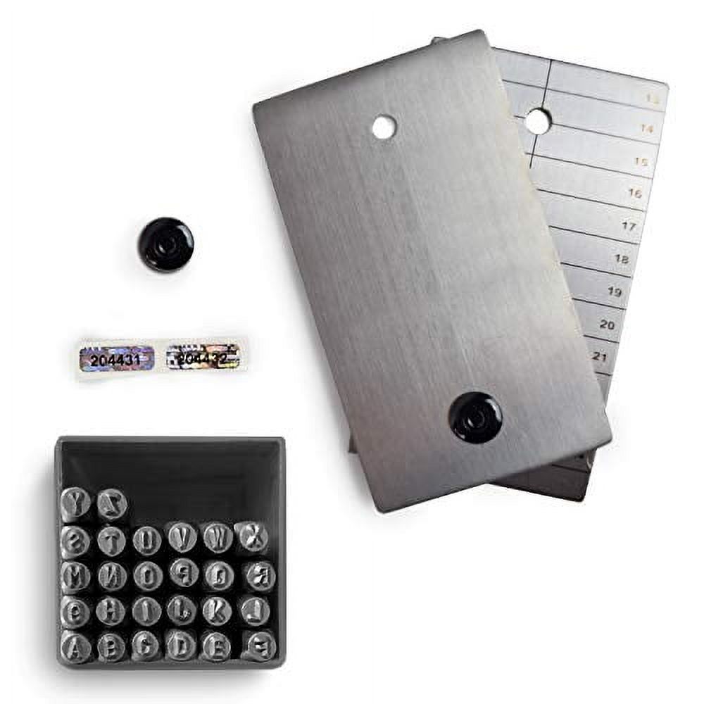 ColdTi Double Titanium Plate with Alphabetical Punch Set, Grade 2 Titanium Crypto Seed Phrase Backup