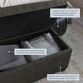 thumbnail image 2 of BELLEZE Storage Ottoman Bench Footstool - Amherst (Rustic Gray), 2 of 7