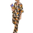 thumbnail image 4 of Liacowi Women Casual 2 Piece Floral Printed Pants Set Button Down Down Shirt High Waist Trousers Outfits Summer Loungewear, 4 of 9