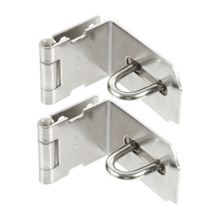 

2Pcs Stainless Steel Cabinet Hasp Lock Door Padlock Latch Lock Right Angle Locks