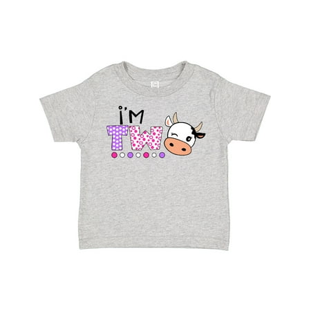 

Inktastic I m 2 Cute Cow and Polka Dots Gift Toddler Boy or Toddler Girl T-Shirt