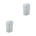 thumbnail image 4 of Inteprter Práctico cubo de basura de cocina de plástico, tapa abatible extraíble, fácil de limpiar, sala de estar, cocina, cama de basura Type1 NO1, 4 of 6