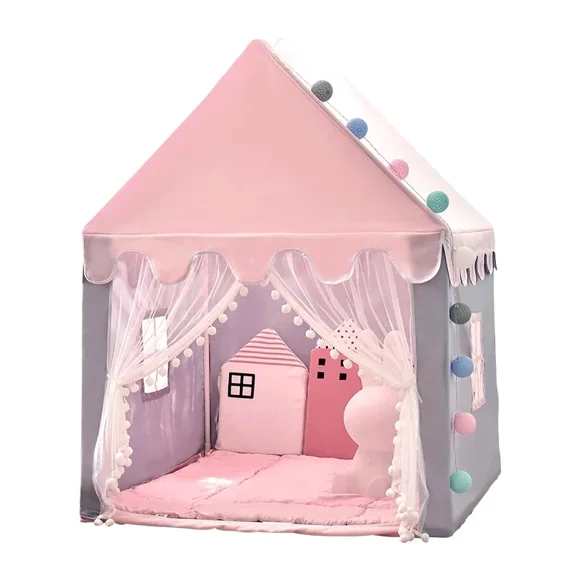Children's Tent Indoor Girls Games 1.35M Portable Camping Toys Castle Dollhouse Boys Baby Little House Princess House Room Decor pink