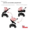thumbnail image 2 of Carriola de Viaje para Bebe Plegable Ligera con Portabebe-Rosa, 2 of 8