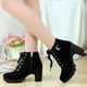 thumbnail image 2 of Women's Large Size Ankle Boots Lace Up Side Zipper Buckle Suede Shoes Suitable for Indoor Outdoor, 2 of 5