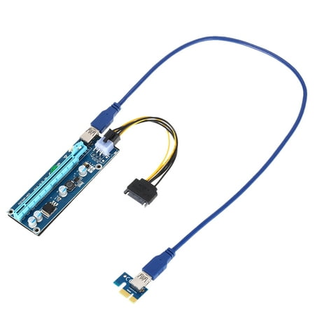 USB 3.0 PCI-E PCI Express Extension Cable 1X to 16X Extender Riser Mining Dedicated Graphics Card Adapter with SATA Power
