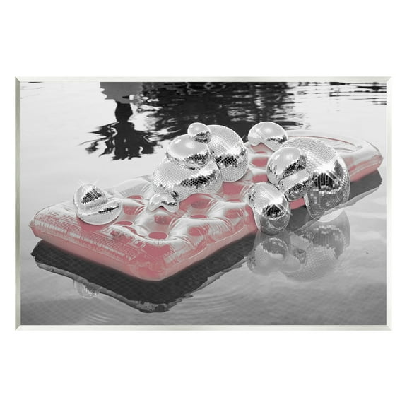 Stupell Industries Disco Balls Pool Float Abstract Painting Unframed Art Print Wall Art, 15 x 10