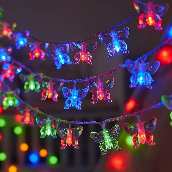 LWHAO Butterfly String Lights, LED Butterfly Fairy Decorative Lights Battery Operated for Home Bedroom Party Birthday Summer Garden Wedding Christmas Lighting Decoration