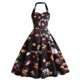thumbnail image 3 of Vestido de verano para mujer, sin mangas, con cuello halter, estampado navideño vintage, para fiestas Fridja  hjkh279, 3 of 5
