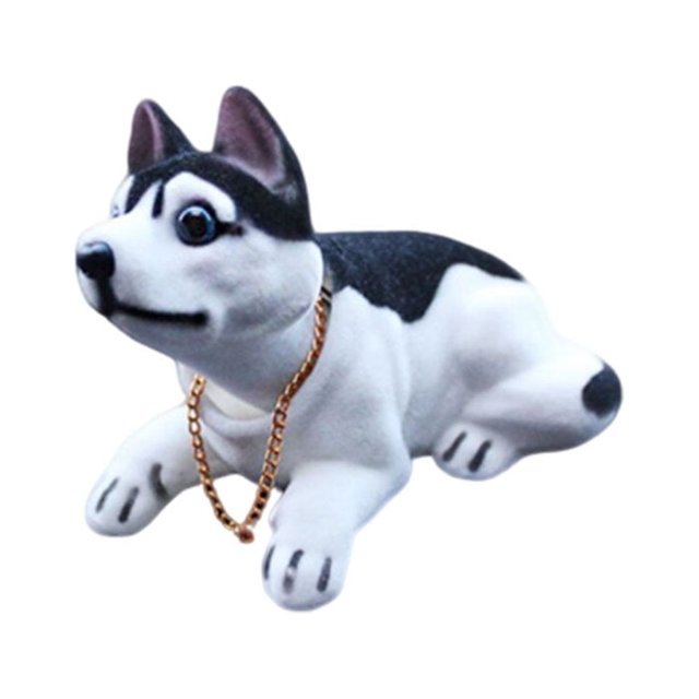 1 pieza de muñeca de perro para coche, decoración de perro con cabeza sacudida, arreglo interior de coche, adorno de perro adaptable (Husky)