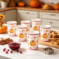 thumbnail image 6 of Bow Pumpkin Themed Paper Cups 10 Pack – Fall Thanksgiving Party Disposable Drink Cups Sturdy Leak Proof, Festive Table Essential, 6 of 6