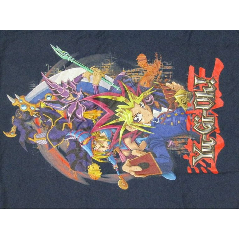 Yami Yugi and His Cards Yu-Gi-Oh! Character Boys Navy Blue Graphic Tee - M  - Walmart.com