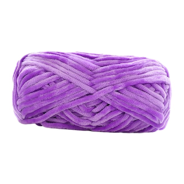 Hilo grueso, hilo de lana súper voluminoso, hilo para tejer en , espesor de 6mm, hilo voluminoso para sombreros, macramé, bufanda, Púrpura BLESIY Hilo de lana grueso