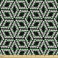 thumbnail image 2 of Ambesonne Geometric Fabric by the Yard Upholstery, Floral Motif Triangles, 1 Yard, Charcoal Grey and Eggshell, 2 of 5